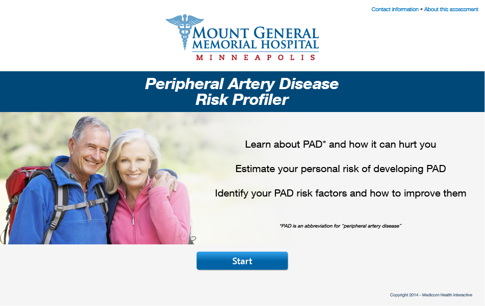 Peripheral Artery Disease (PAD) Risk Profiler EVALIA Health Profilers