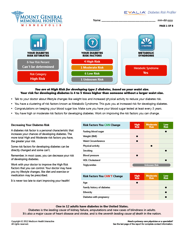 Diabetes - Page 07_Results Report - page 1 - Medicom Health