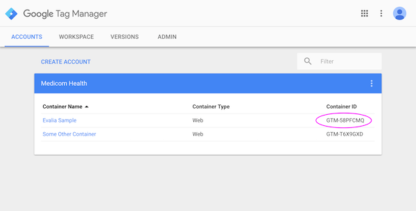 how to find the google tag manager id