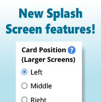 Splash Screen Features Added